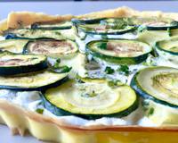 Tarte aux courgettes douceur de chèvre