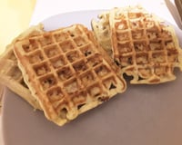 Gaufres au jambon et aux tomates séchées