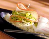 Tranches de la Mer Coraya et riz sauté aux herbes