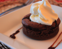 Coulant au chocolat et sa chantilly passion
