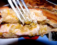 Naans poireaux / saumon