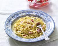 Spaghettis carbonara et parmesan