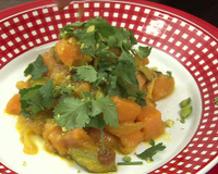 Tajine de patate douce et courgettes