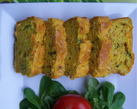 Cake au crabe, au basilic frais et au curcuma