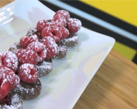 Sablés diamants au chocolat et aux framboises