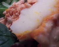 Parmentier de saumon et potiron, gratiné au comté