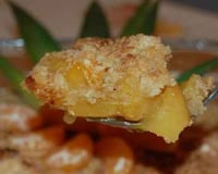 Crumble à l'ananas et clémentines