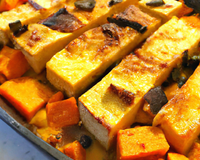 Gratin de potimarron et tofu épicé