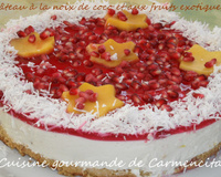 Gâteau inratable à la noix de coco et aux fruits exotiques