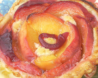 Tartelettes aux pêches à la crème d'amandes