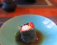 Makis de homard breton à la mangue et au piquillos