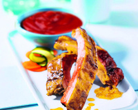 Ribs moutarde au Barbecue