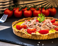Tarte au thon et tomates