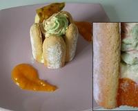 Je vous propose une petite charlotte individuelle, avec une déclinaison de l'abricot sous forme de coulis, de compote et mousse d'abricot, accompagnée de pistache, sous…