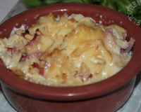 Gratin de celeri au bacon et sa crème de beaufort