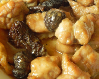 Ris d'agneau à la crème de morilles