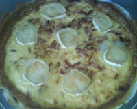 Quiche tomatée aux lardons et fromage de chèvre