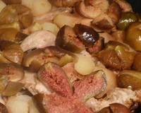 Râble de lapin aux figues et aux pommes