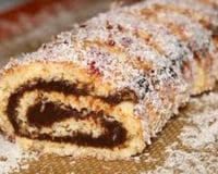 Bûche caramel choco biscuit noix de coco