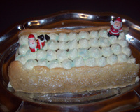 Bûche croustillante au chocolat blanc et lait