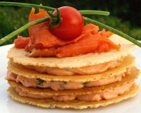 Millefeuille de mousse de saumon
