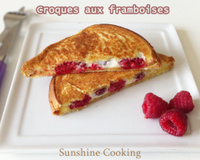 Croques aux framboises / Raspberry grilled cheese sandwich