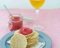 Water crackers aux graines et Houmous de betterave