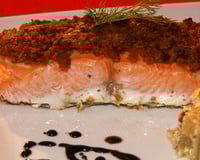 Pavé de saumon au crumble de pain d'épices