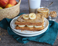 Croque-monsieur sucré à la banane et beurre de cacahuètes