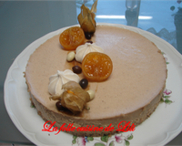 Gâteaux aux marrons, insert crème brulé vanille rhum et mandarines confites