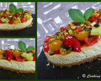 Cheesecake salé au Chavroux et à la menthe