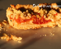 Tarte crumble aux tomates confites, oignon et chèvre