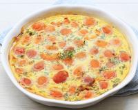 Clafoutis abricots thym et basilic