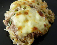 Gratin de riz et courgettes à la mozzarella