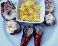 Sardines au chorizo et ses légumes du soleil