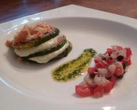 Une recette fraîche grâce à la crème courgettes-chèvre et au tartare. Idéale en été !