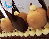 Bûche boules de Noël aux trois chocolats !