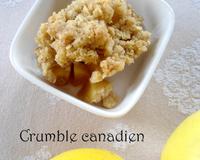 Un crumble avec des pommes fondantes, du sirop d'érable et des flocons d'avoines. Tout pour se régaler !
