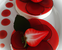 Bavarois aux fraises double saveur