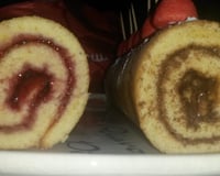 Gâteau roulé à la framboise