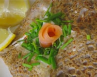 Galettes au saumon fumé