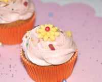 Cupcake citron-pavot et crème à la framboise