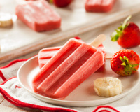 Bâtonnets glacés à la fraise