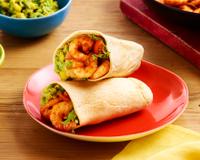 Une chouette version des fajitas aux crevettes à servir dans ces Tortilla Pockets déjà fermée.