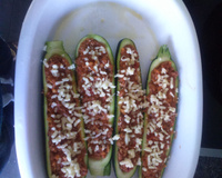 Courgettes farcies à la viande hachée