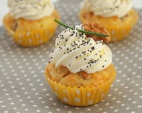 Mini-cupcakes bacon, noix et comté