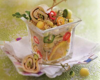 Salade de quinoa aux petits légumes et Cantal Jeune