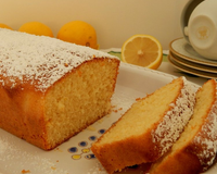 Gâteau au citron avec sorbet à la banane