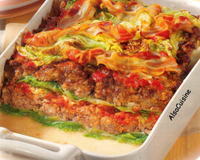 Le chou frisé remplace les plaques de pâte, une autre façon de cuisiner "comme des lasagnes"