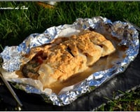 Cabillaud en papillote et ses légumes du soleil sauce moutarde à la provençale